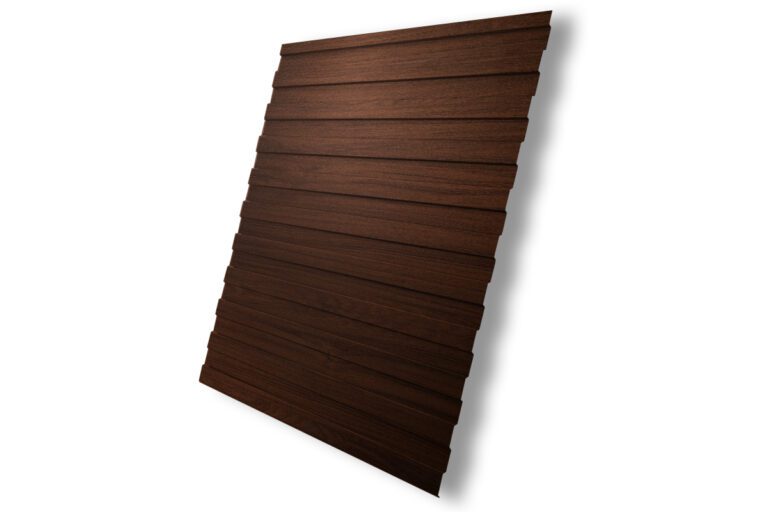 Профлист С8-1150 0,45 мм Choco Wood под дерево для забора